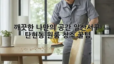 깨끗한 나만의 공간! 일산서구 탄현동 원룸 청소 꿀팁